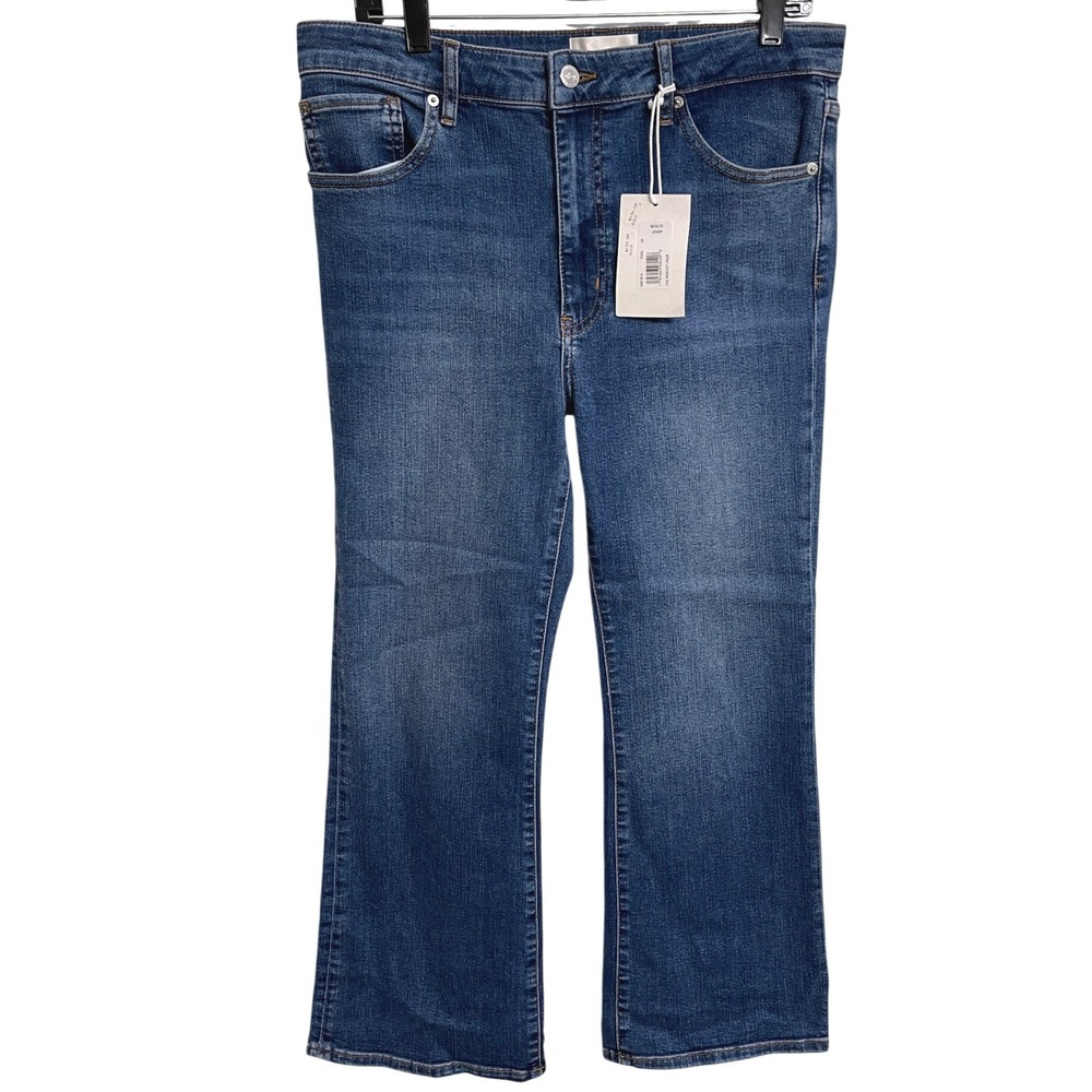 NWT FRAME The Reboot Crop High Rise Boot Cut Jeans Blue Foxley Size 30 $278